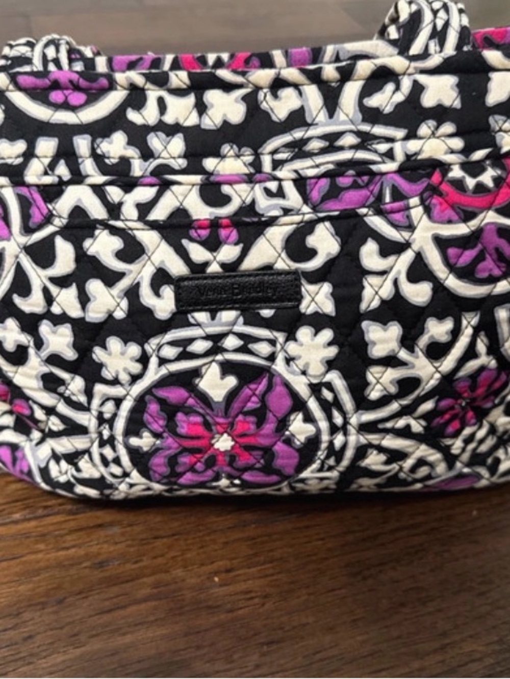 Vera Bradley Canterberry Magenta Large Tote Zip Top Retired Pattern